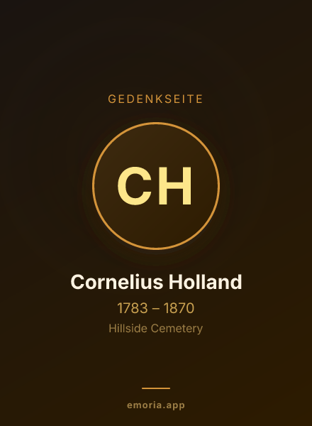 Gedenkportrait von Cornelius Holland