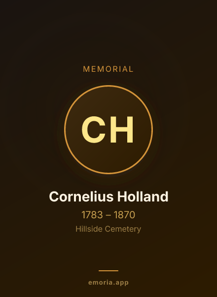 Memorial portrait of Cornelius Holland