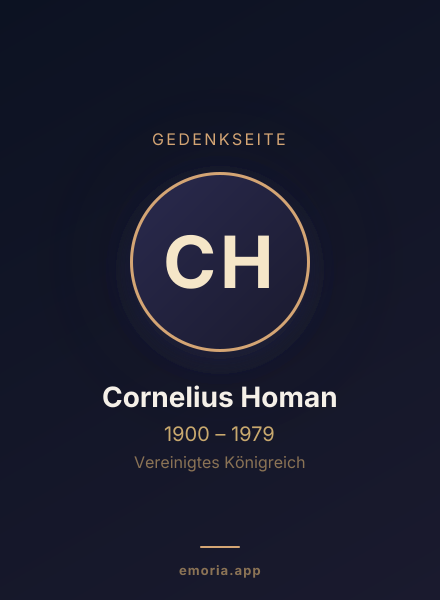 Gedenkportrait von Cornelius Homan