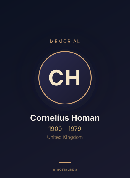 Memorial portrait of Cornelius Homan