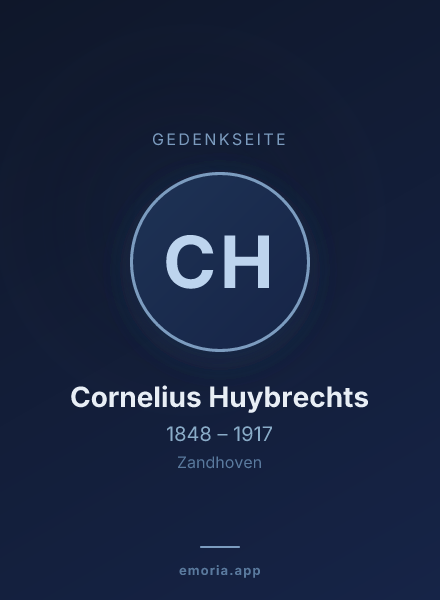 Gedenkportrait von Cornelius Huybrechts