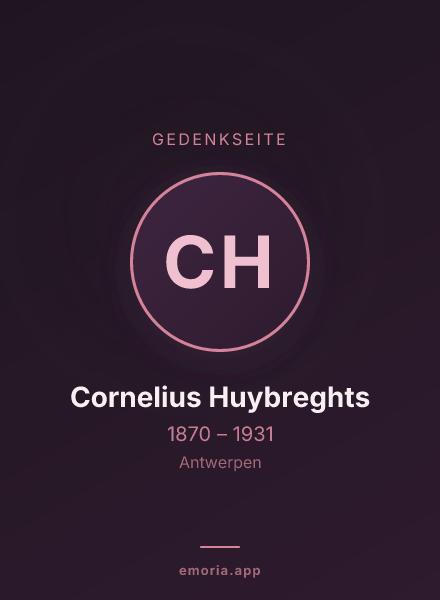 Gedenkportrait von Cornelius Huybreghts
