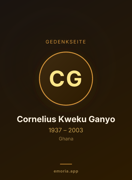 Gedenkportrait von Cornelius Kweku Ganyo