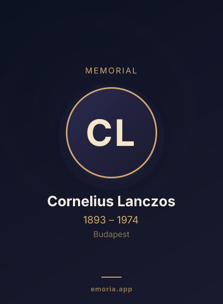 Memorial portrait of Cornelius Lanczos