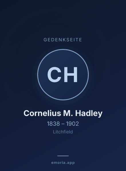 Gedenkportrait von Cornelius M. Hadley