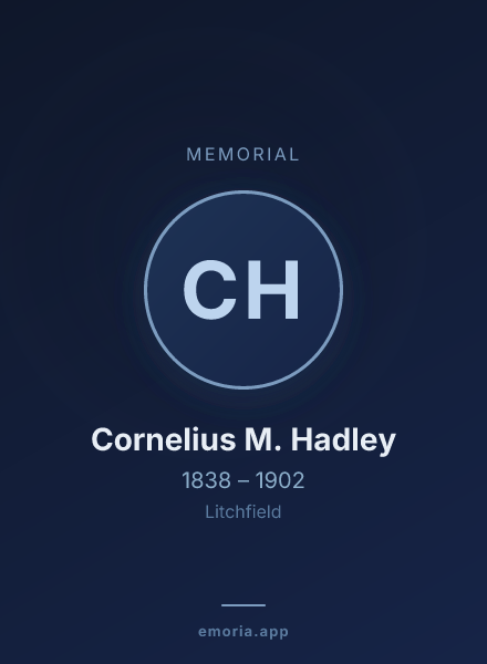 Memorial portrait of Cornelius M. Hadley