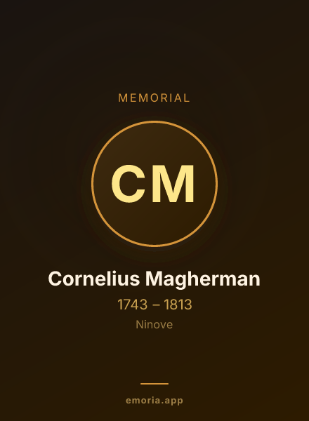 Memorial portrait of Cornelius Magherman