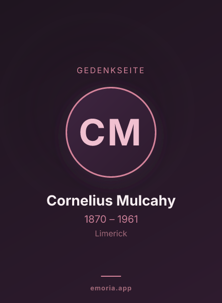 Gedenkportrait von Cornelius Mulcahy