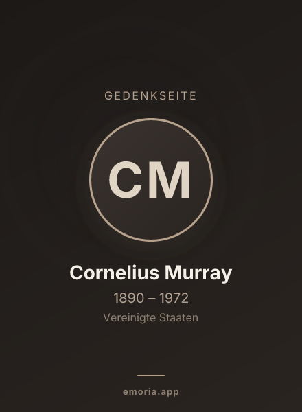 Gedenkportrait von Cornelius Murray