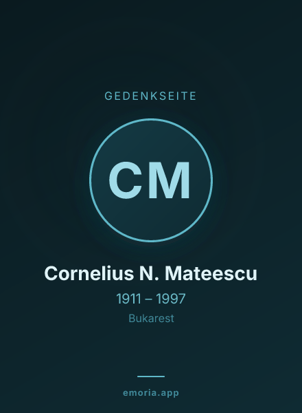 Gedenkportrait von Cornelius N. Mateescu