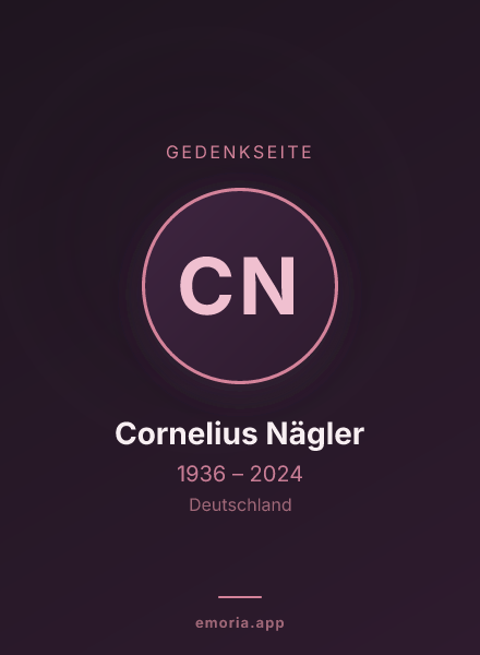 Gedenkportrait von Cornelius Nägler