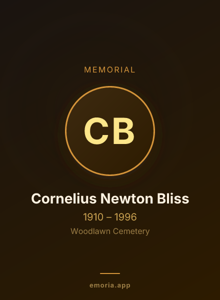 Memorial portrait of Cornelius Newton Bliss