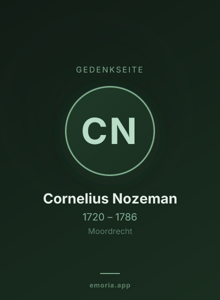 Gedenkportrait von Cornelius Nozeman
