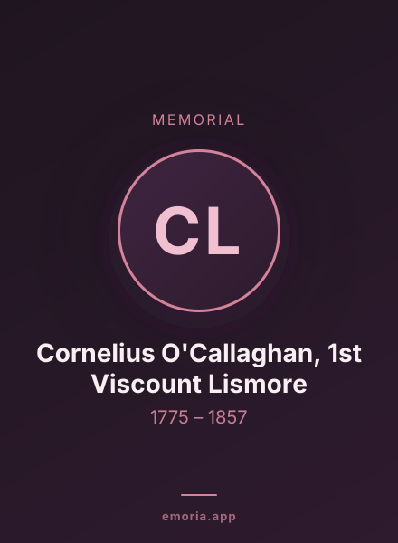 Memorial portrait of Cornelius O'Callaghan, 1st Viscount Lismore