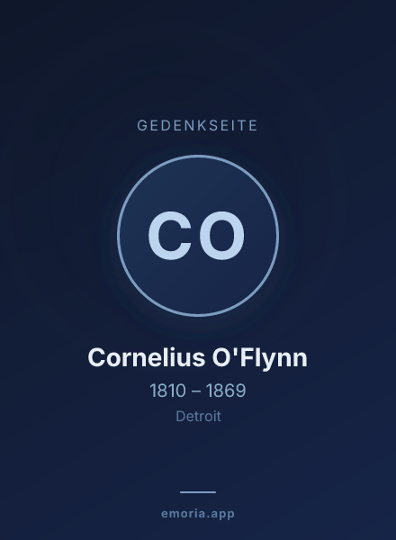 Gedenkportrait von Cornelius O'Flynn