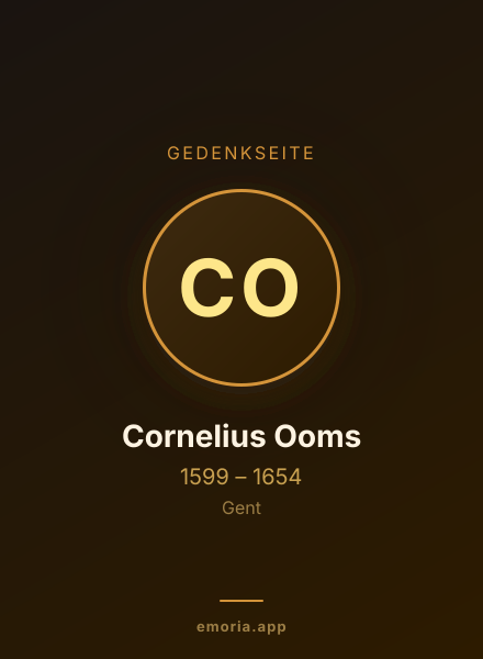 Gedenkportrait von Cornelius Ooms