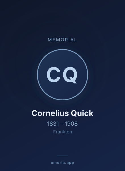 Memorial portrait of Cornelius Quick