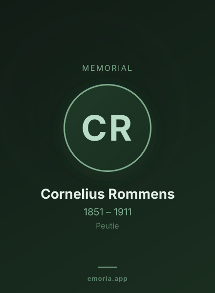 Memorial portrait of Cornelius Rommens