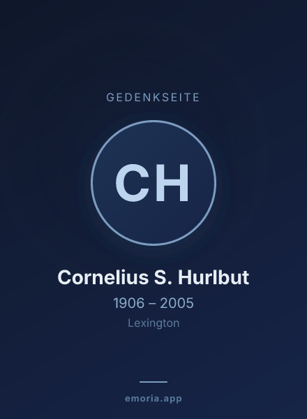 Gedenkportrait von Cornelius S. Hurlbut