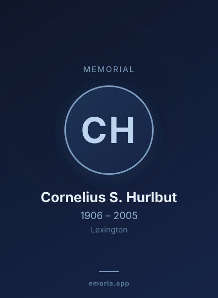 Memorial portrait of Cornelius S. Hurlbut