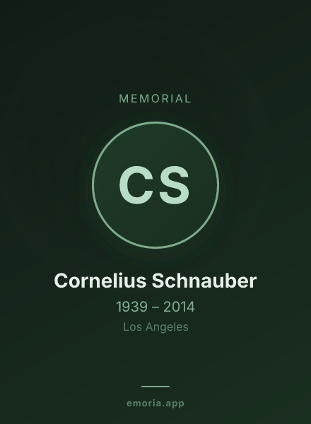 Memorial portrait of Cornelius Schnauber