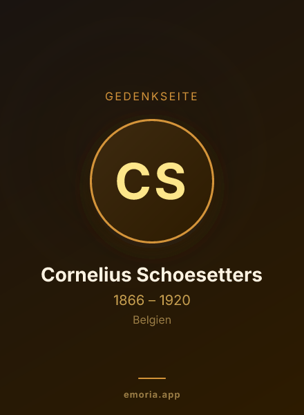 Gedenkportrait von Cornelius Schoesetters