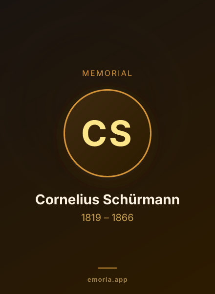Memorial portrait of Cornelius Schürmann