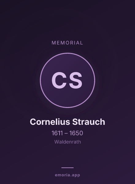 Memorial portrait of Cornelius Strauch