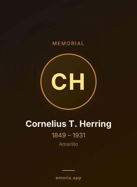 Memorial portrait of Cornelius T. Herring