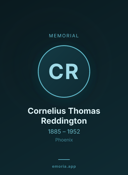 Memorial portrait of Cornelius Thomas Reddington