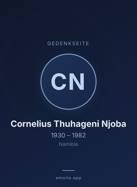 Gedenkportrait von Cornelius Thuhageni Njoba