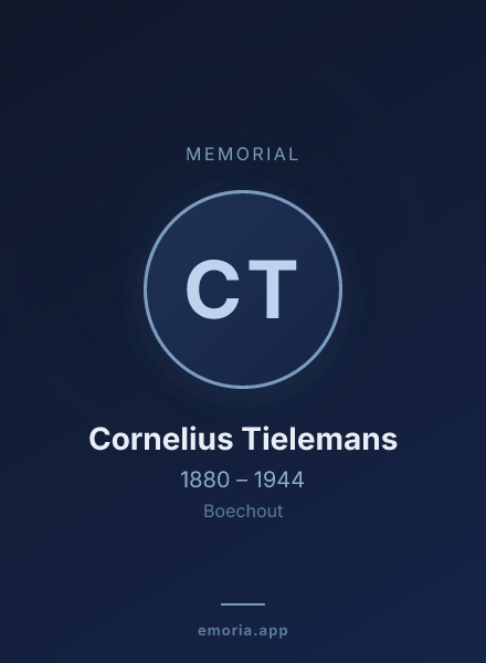 Memorial portrait of Cornelius Tielemans