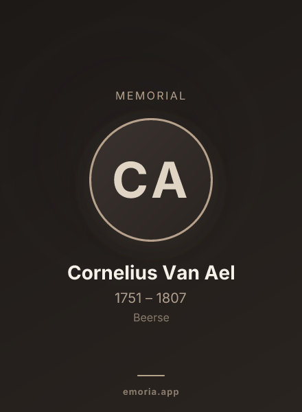 Memorial portrait of Cornelius Van Ael