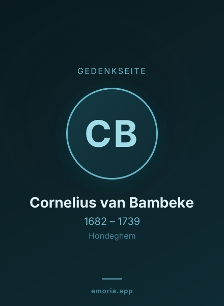 Gedenkportrait von Cornelius van Bambeke