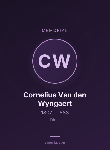 Memorial portrait of Cornelius Van den Wyngaert
