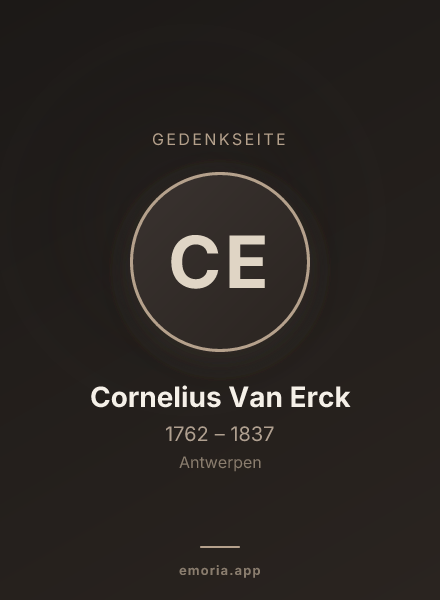 Gedenkportrait von Cornelius Van Erck