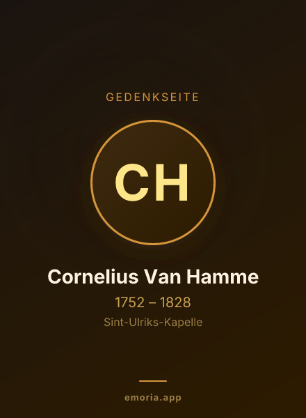 Gedenkportrait von Cornelius Van Hamme