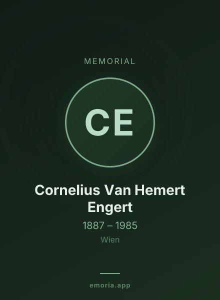 Memorial portrait of Cornelius Van Hemert Engert