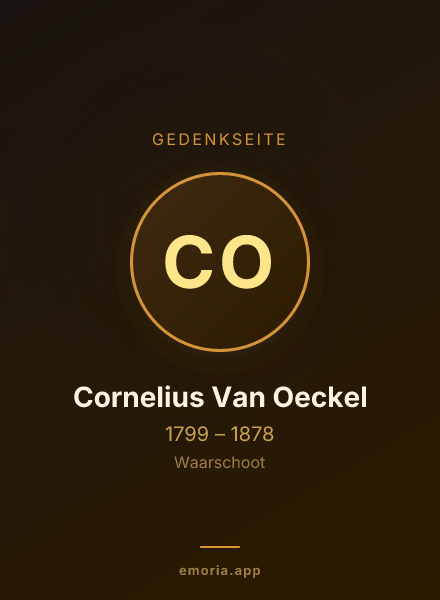 Gedenkportrait von Cornelius Van Oeckel