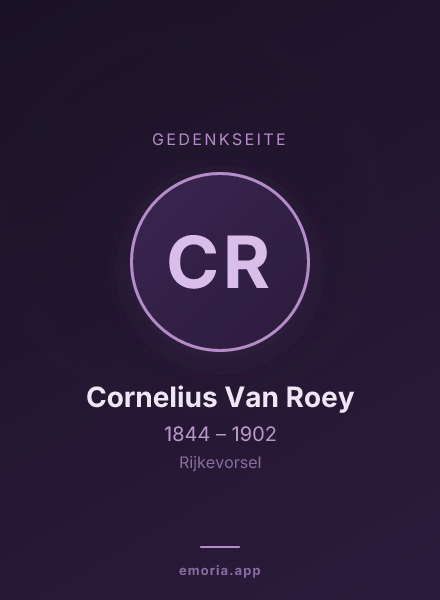 Gedenkportrait von Cornelius Van Roey