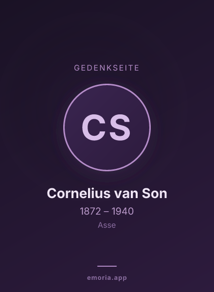 Gedenkportrait von Cornelius van Son