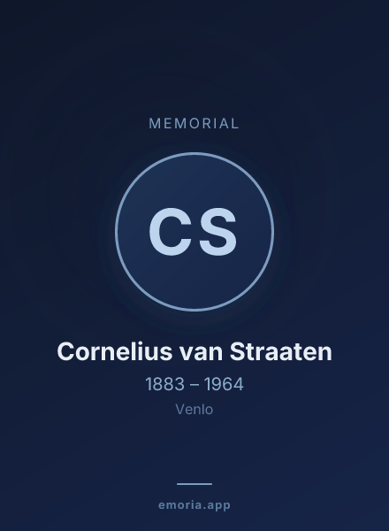 Memorial portrait of Cornelius van Straaten