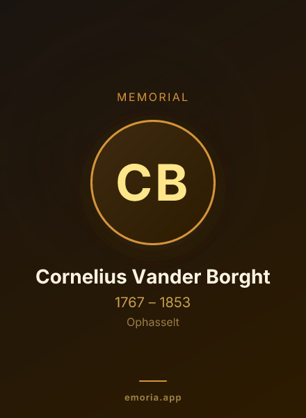 Memorial portrait of Cornelius Vander Borght