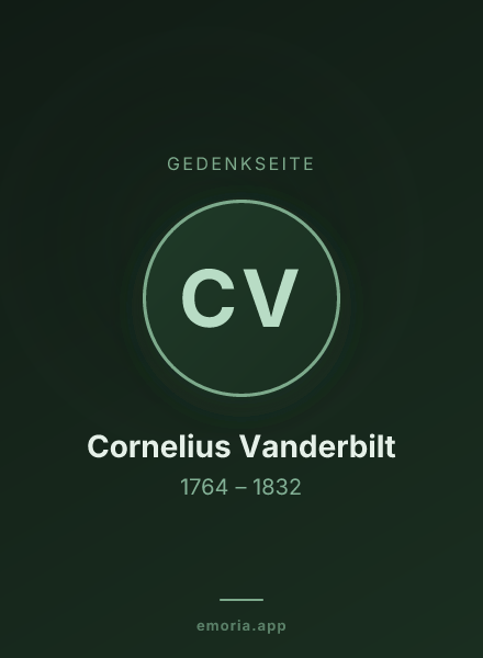 Gedenkportrait von Cornelius Vanderbilt