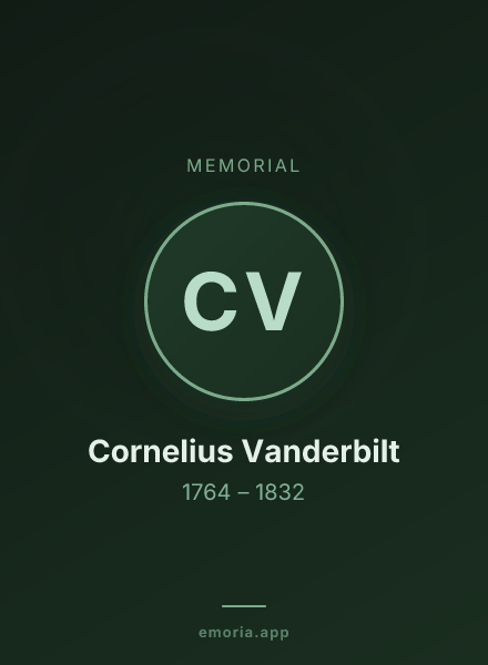 Memorial portrait of Cornelius Vanderbilt