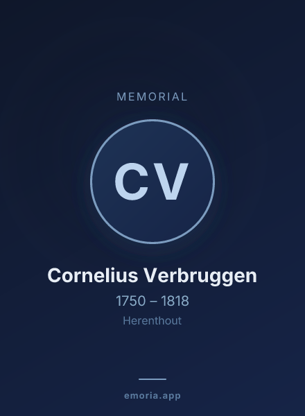 Memorial portrait of Cornelius Verbruggen