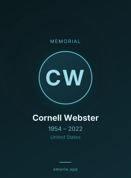 Memorial portrait of Cornell Webster