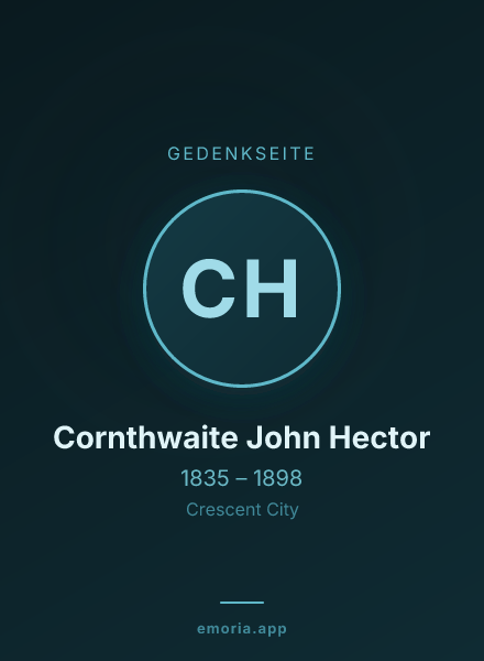 Gedenkportrait von Cornthwaite John Hector