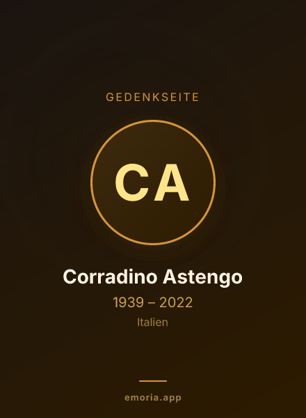 Gedenkportrait von Corradino Astengo