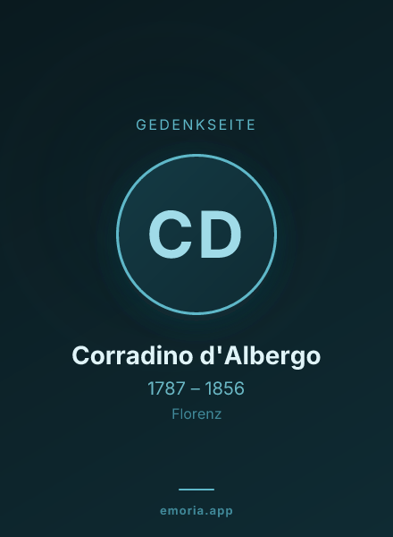 Gedenkportrait von Corradino d'Albergo